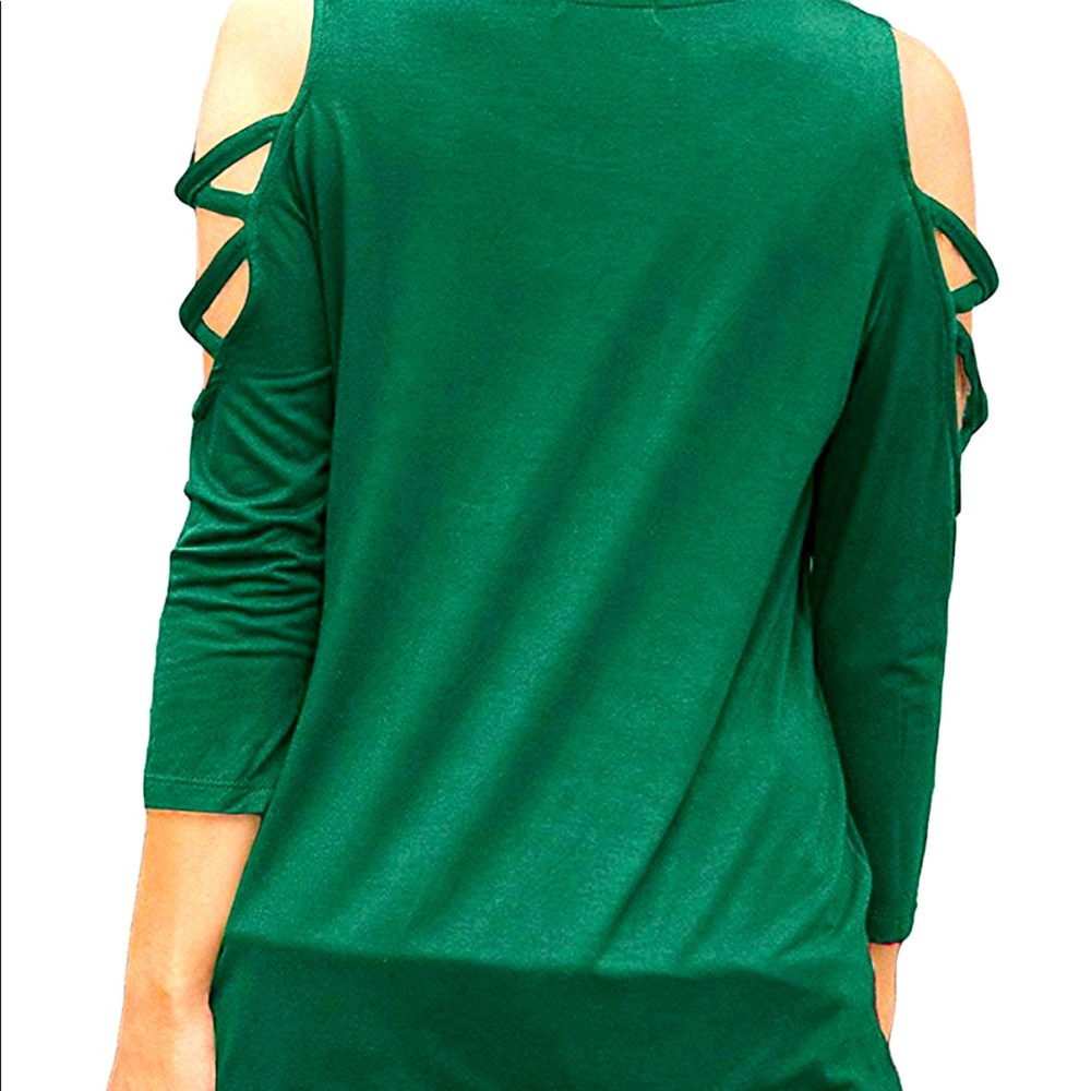 LUOUSE Cold Shoulder Top